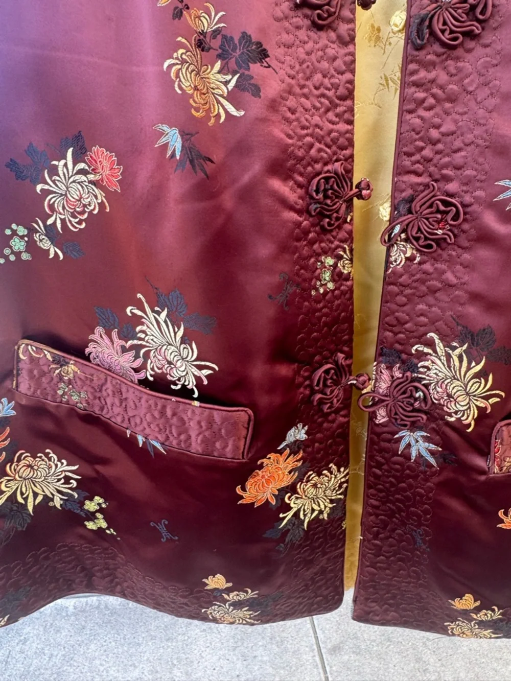Mandarin jacket silk peony brand - Picture 3 of 9
